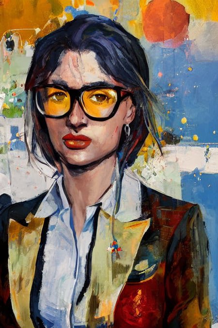 00194-742595764-girl with glasses, business suit, expressionism, colorful background, very detailed, trending on artstation, (paint splatters _0.png